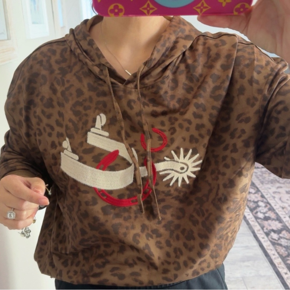 SPUR EM WILD 
Brown Leopard Print Hoodie